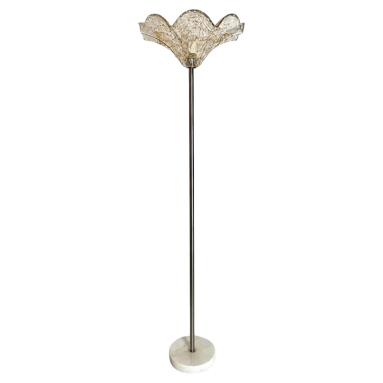 Floor lamp in Murano glass and Carrara marble, Italy, 1960s 1