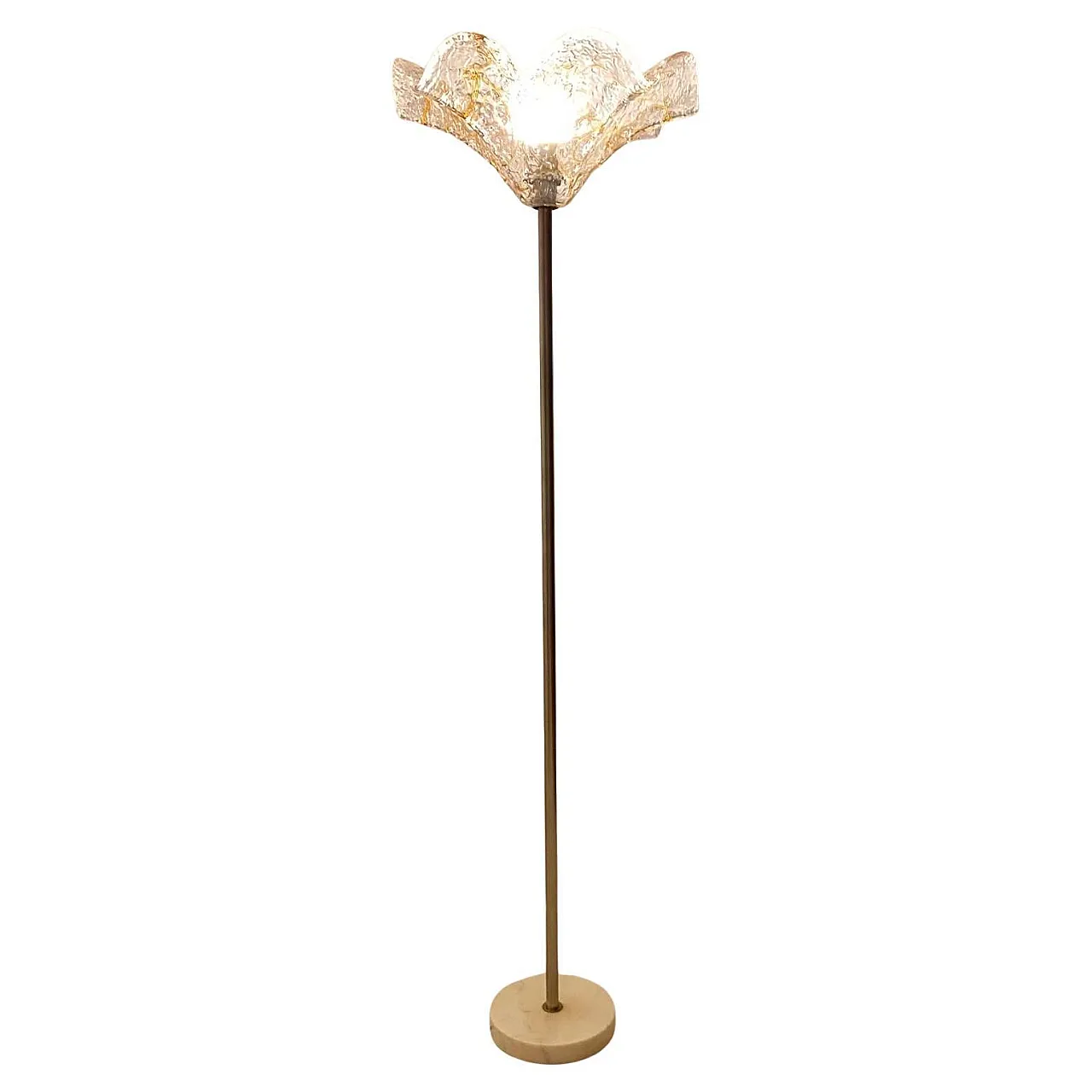 Floor lamp in Murano glass and Carrara marble, Italy, 1960s 4