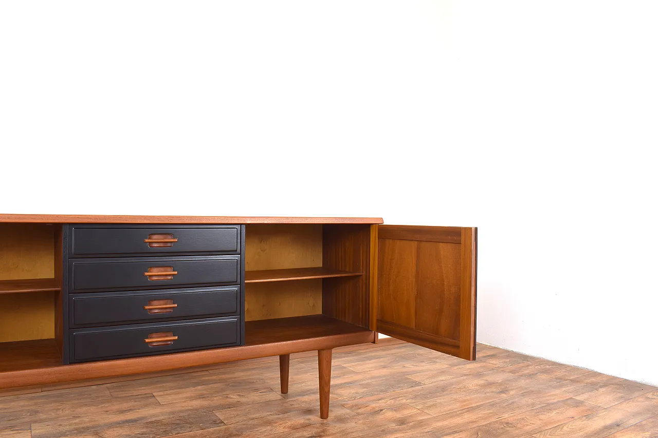 Mid-Century Op-Art Hand-Painted Teak Sideboard by Gustav Bahus, 1960s 11