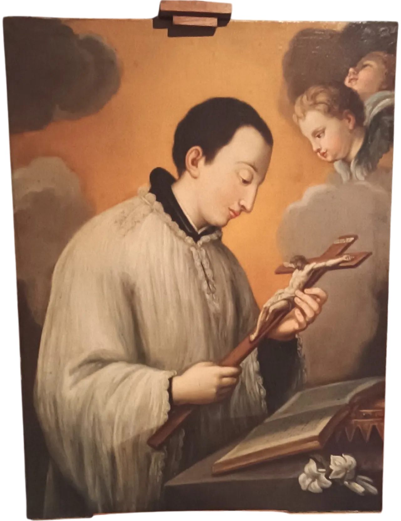 St. Louis Gonzaga with crucifix, oil on canvas, 18th century 13