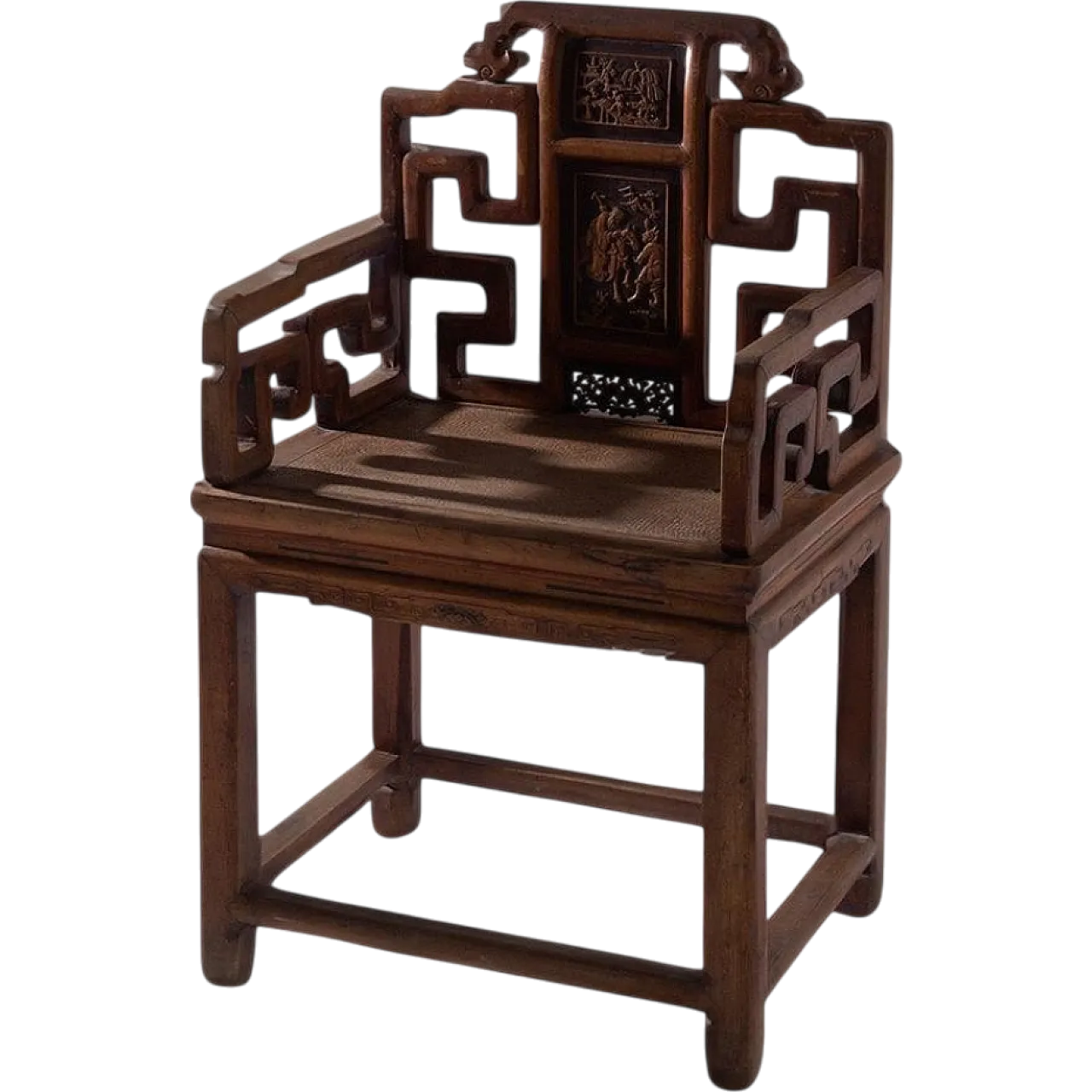 Chinese traditional Qing style wooden armchair, early 20th century 12