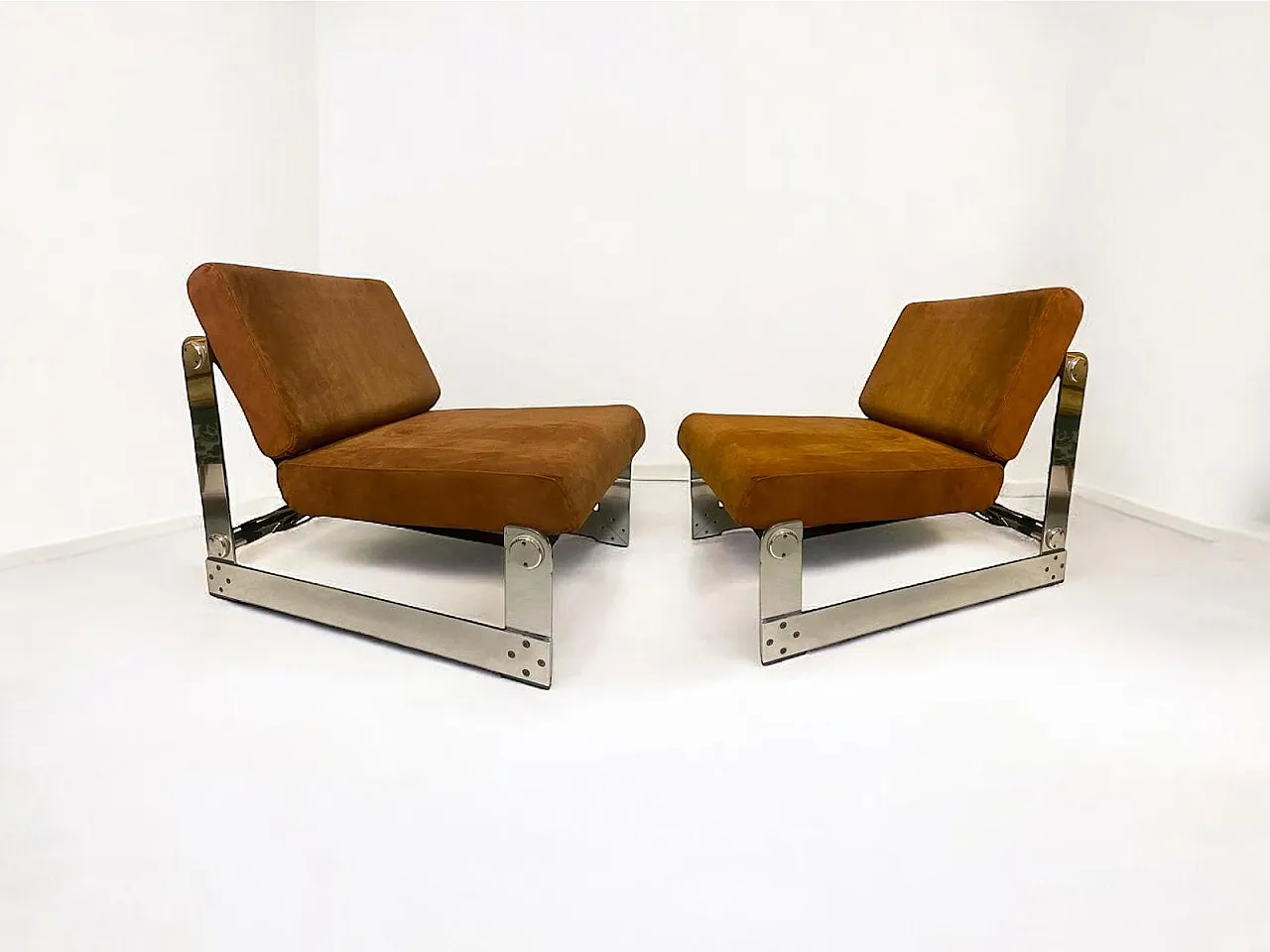 Set of 2 Lounge Chairs by Gilles Bouchez for Airborne, 1972 1