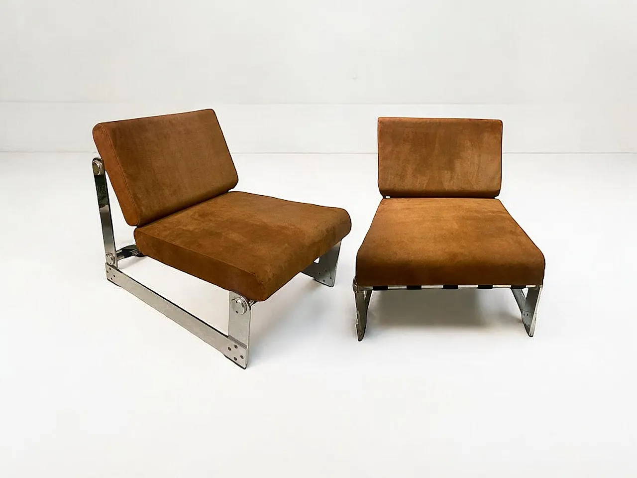 Set of 2 Lounge Chairs by Gilles Bouchez for Airborne, 1972 2