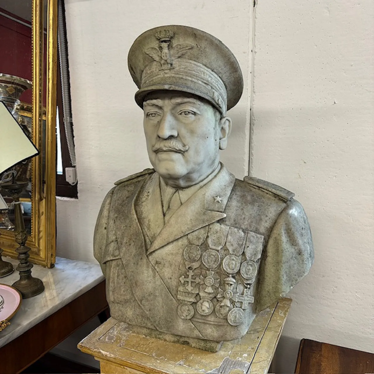 Carrara marble bust of a Savoy General, 1850 1