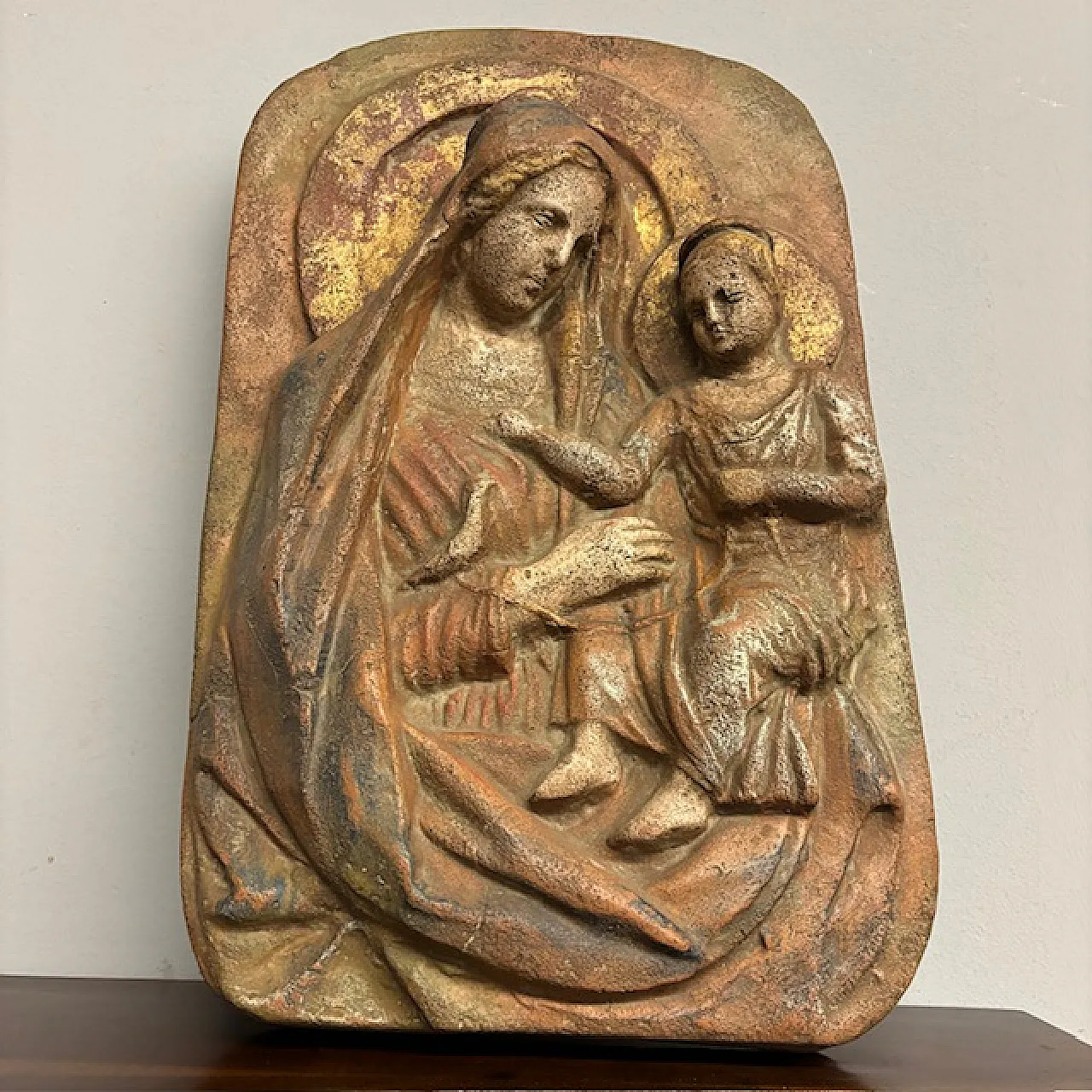 Terracotta plaque Virgin with Child, 19th century 1