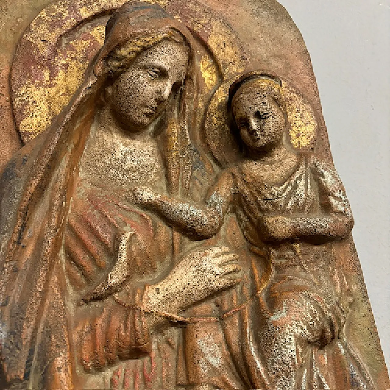 Terracotta plaque Virgin with Child, 19th century 3