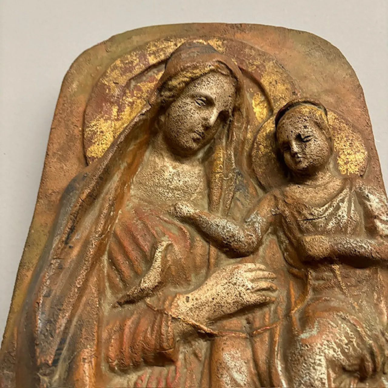 Terracotta plaque Virgin with Child, 19th century 7