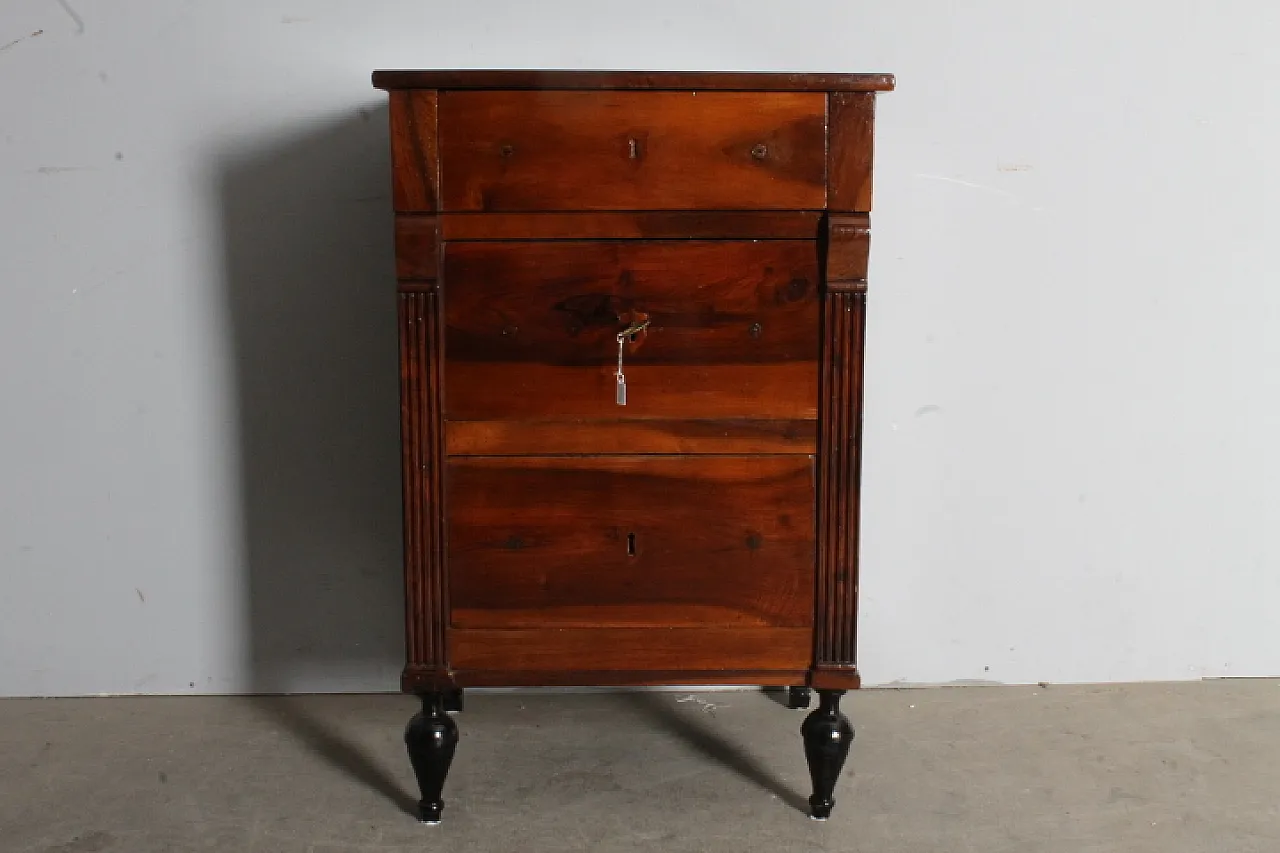 Sienese sideboard Louis XVI in solid walnut, late 18th century 10