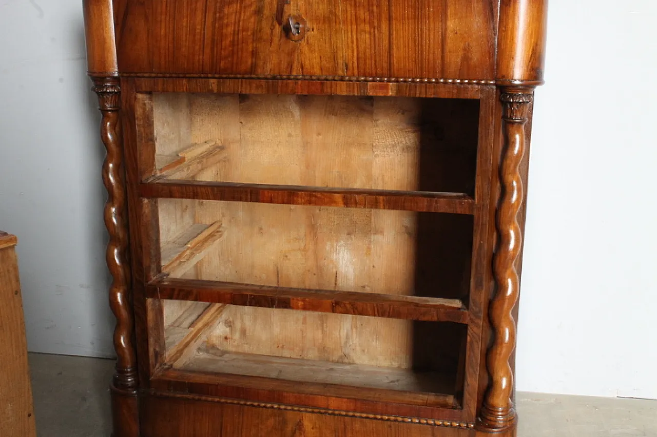 Antique Tuscan chest of drawers from the 19th century, 3 drawers with flap. L.F 19