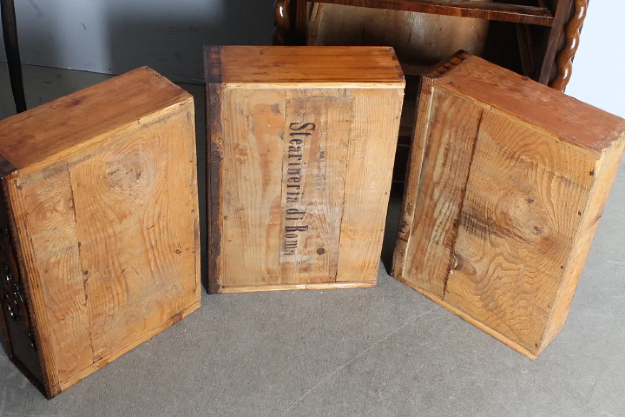 Antique Tuscan chest of drawers from the 19th century, 3 drawers with flap. L.F 20