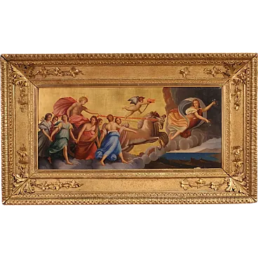 After Guido Reni, Aurora on her chariot, Neoclassic painting, 19th c.