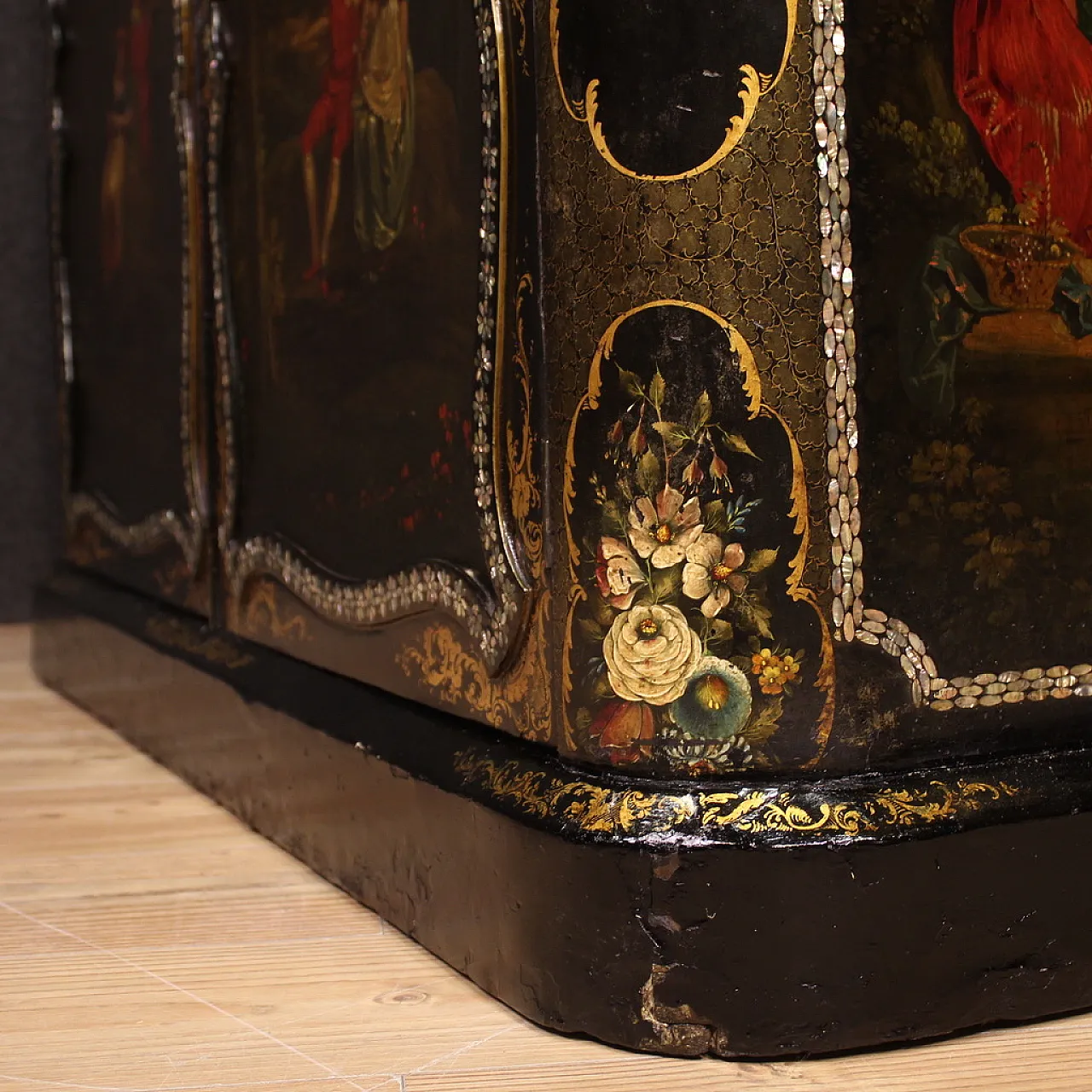 R. Strahan, English lacquered & painted sideboard buffet, 19th century 10