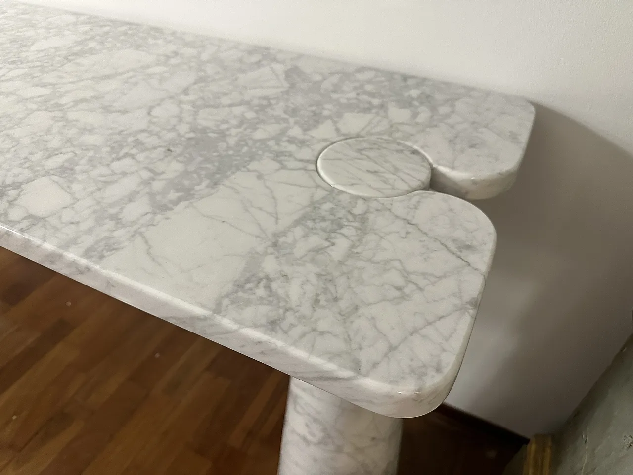 Eros console by Angelo Mangiarotti for Skipper in Carrara marble 1970s 7