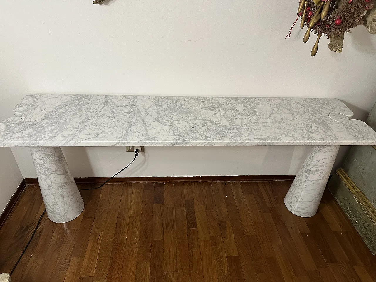 Eros console by Angelo Mangiarotti for Skipper in Carrara marble 1970s 8