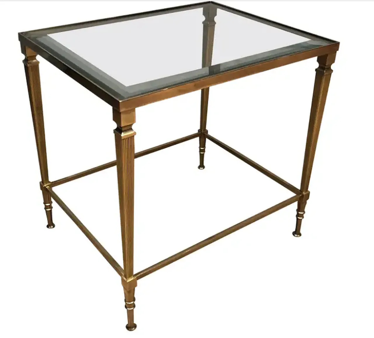 Neoclassical style brass side table by Maison Jansen, 1940s 1