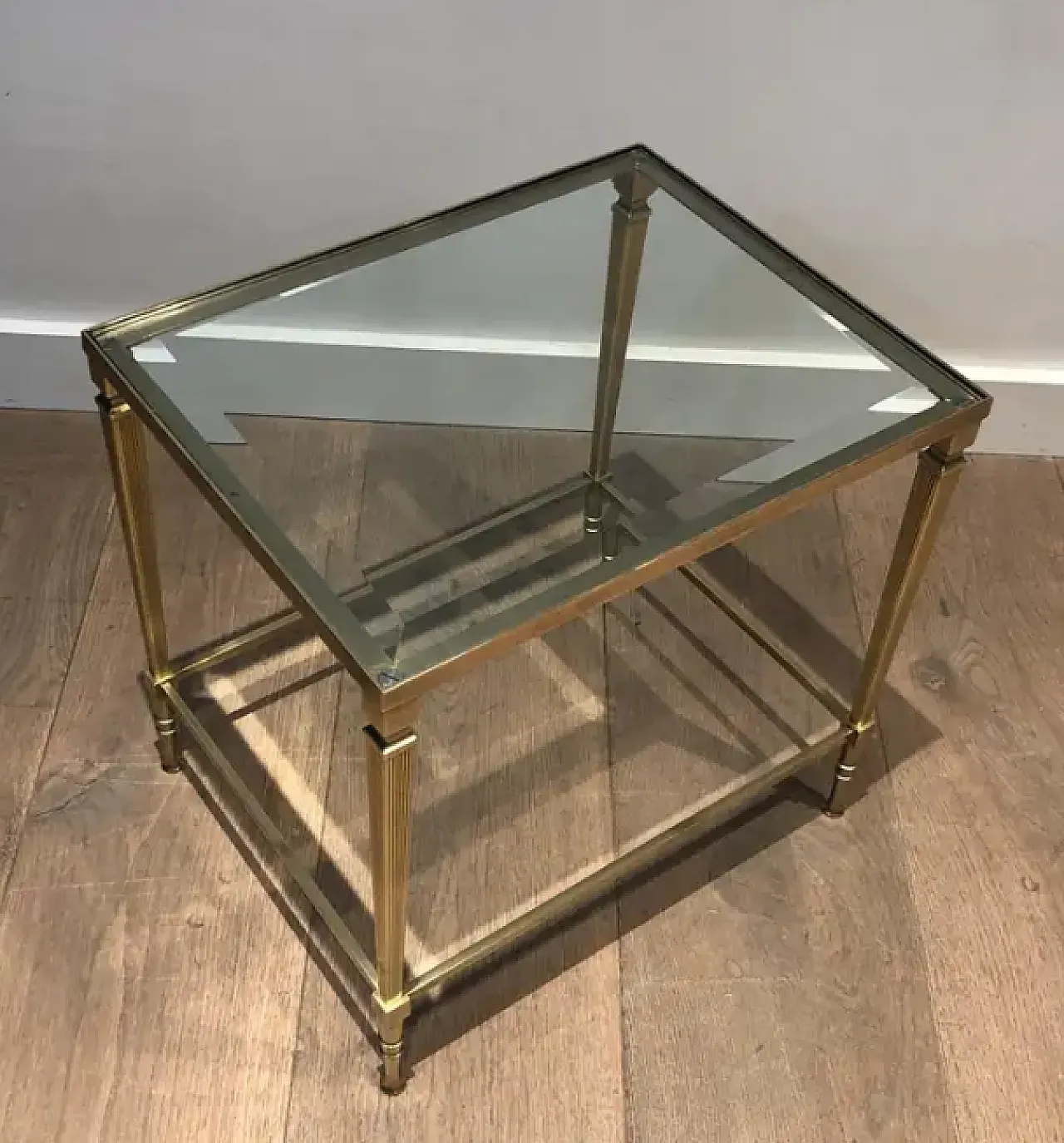 Neoclassical style brass side table by Maison Jansen, 1940s 2