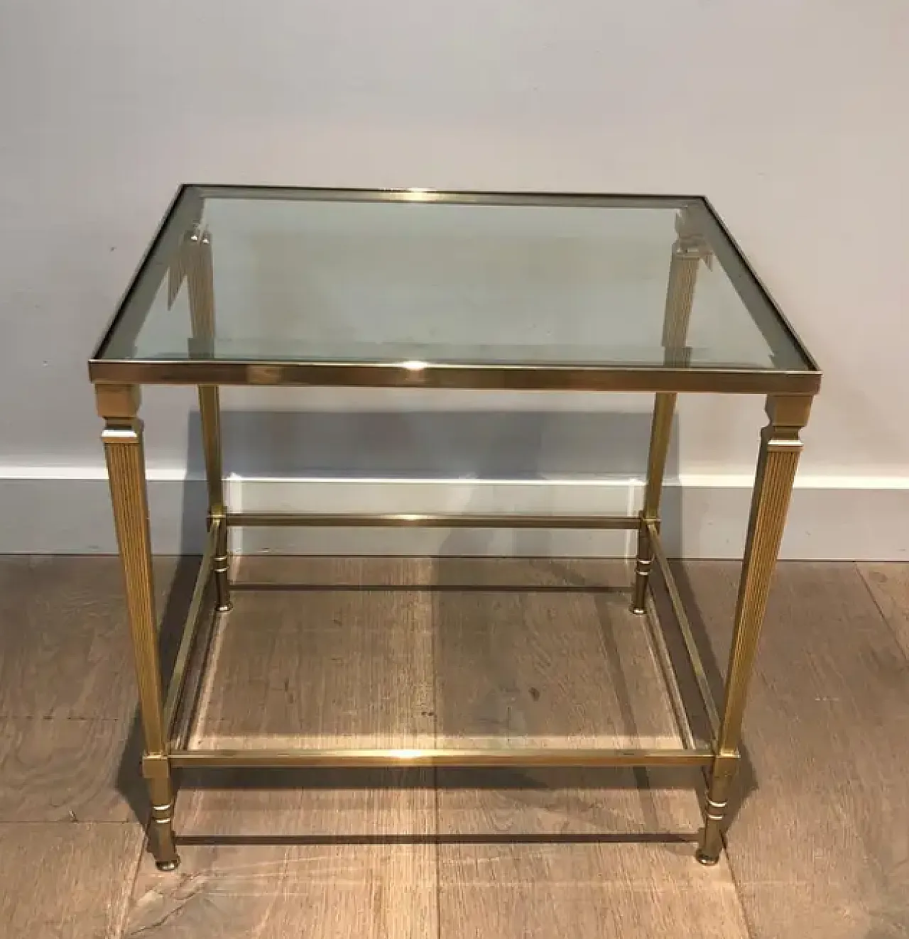 Neoclassical style brass side table by Maison Jansen, 1940s 3