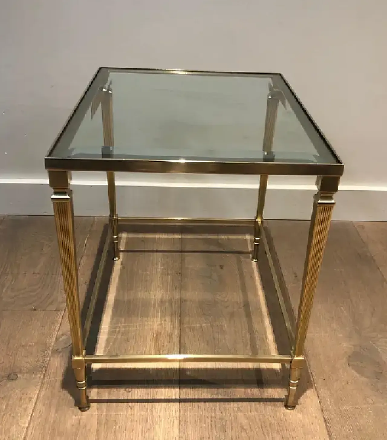 Neoclassical style brass side table by Maison Jansen, 1940s 4