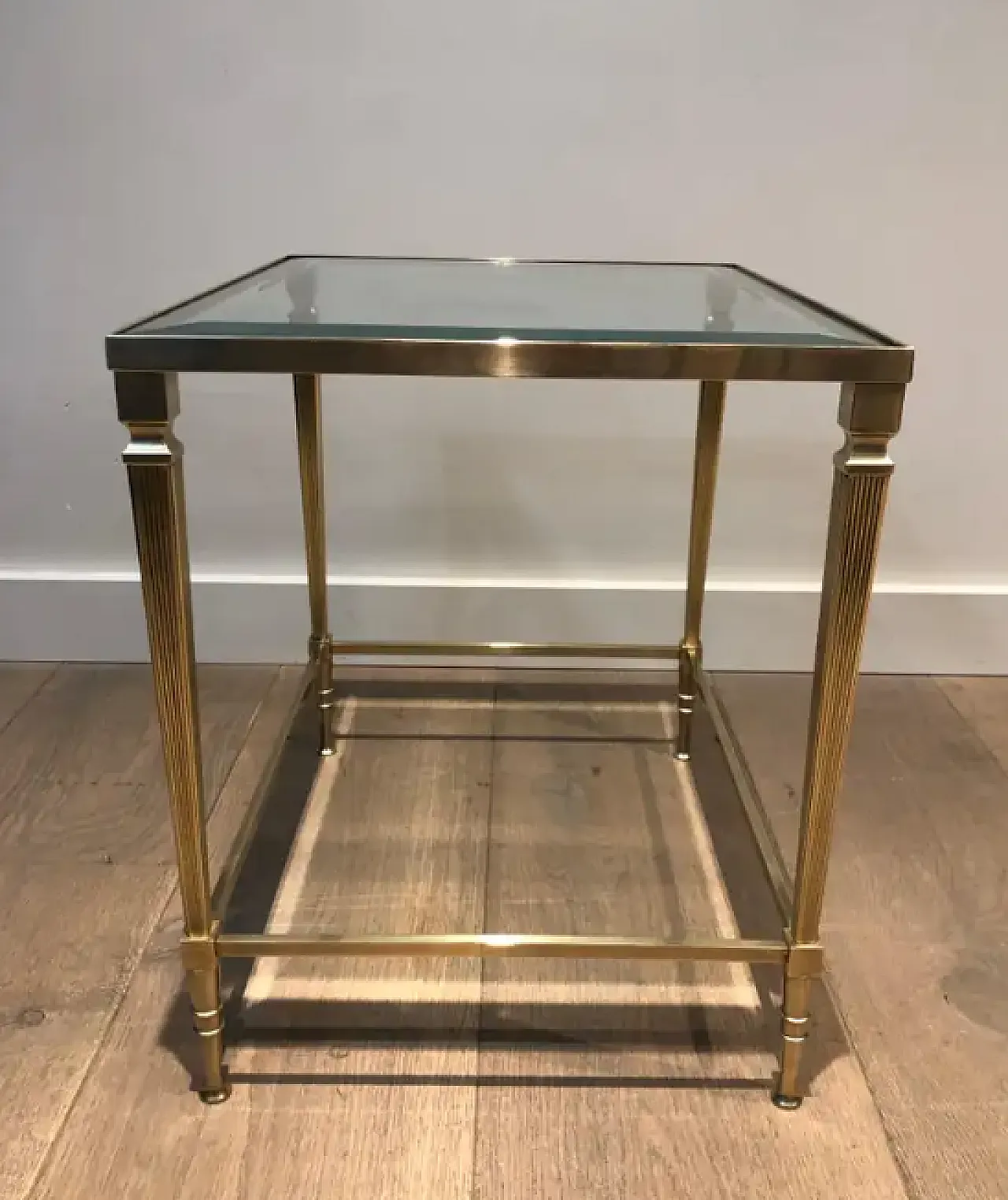 Neoclassical style brass side table by Maison Jansen, 1940s 5