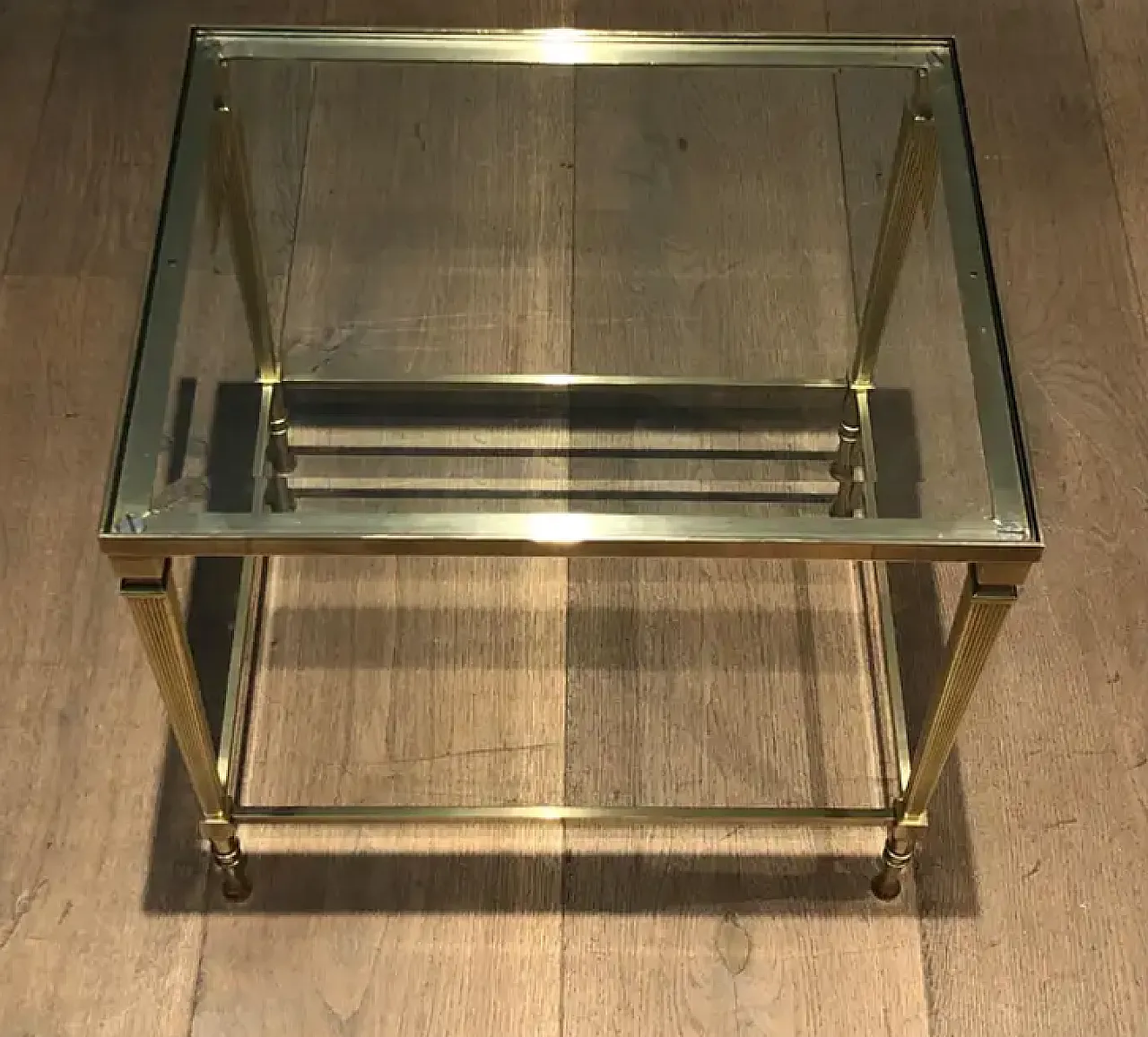 Neoclassical style brass side table by Maison Jansen, 1940s 9