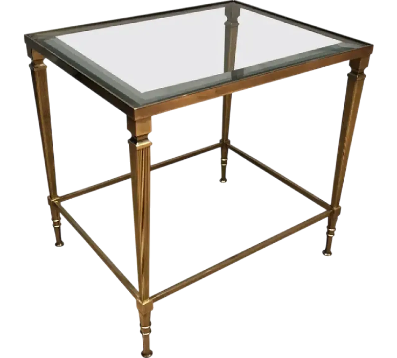 Neoclassical style brass side table by Maison Jansen, 1940s 10