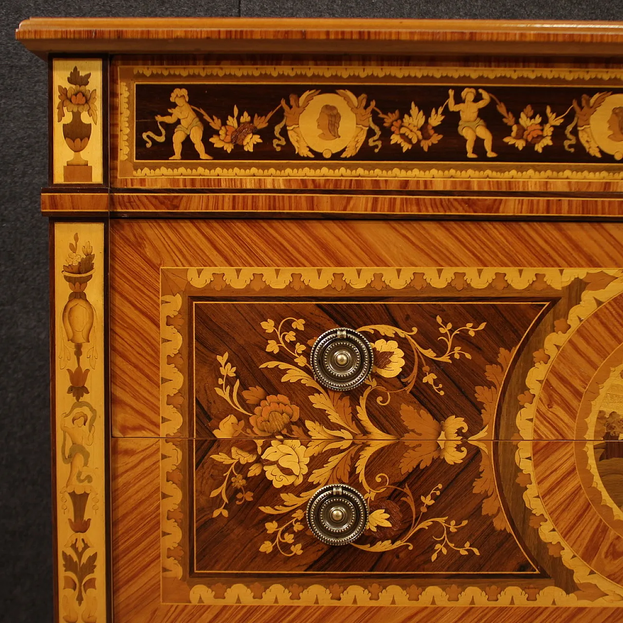 Louis XVI style inlay chest of drawers, 20th century 9