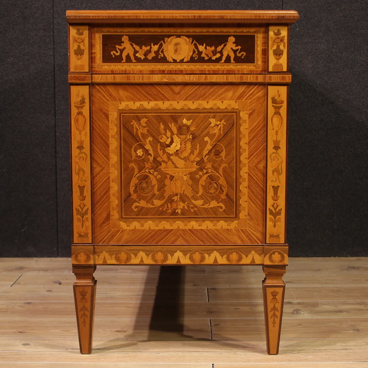 Louis XVI style inlay chest of drawers, 20th century 10