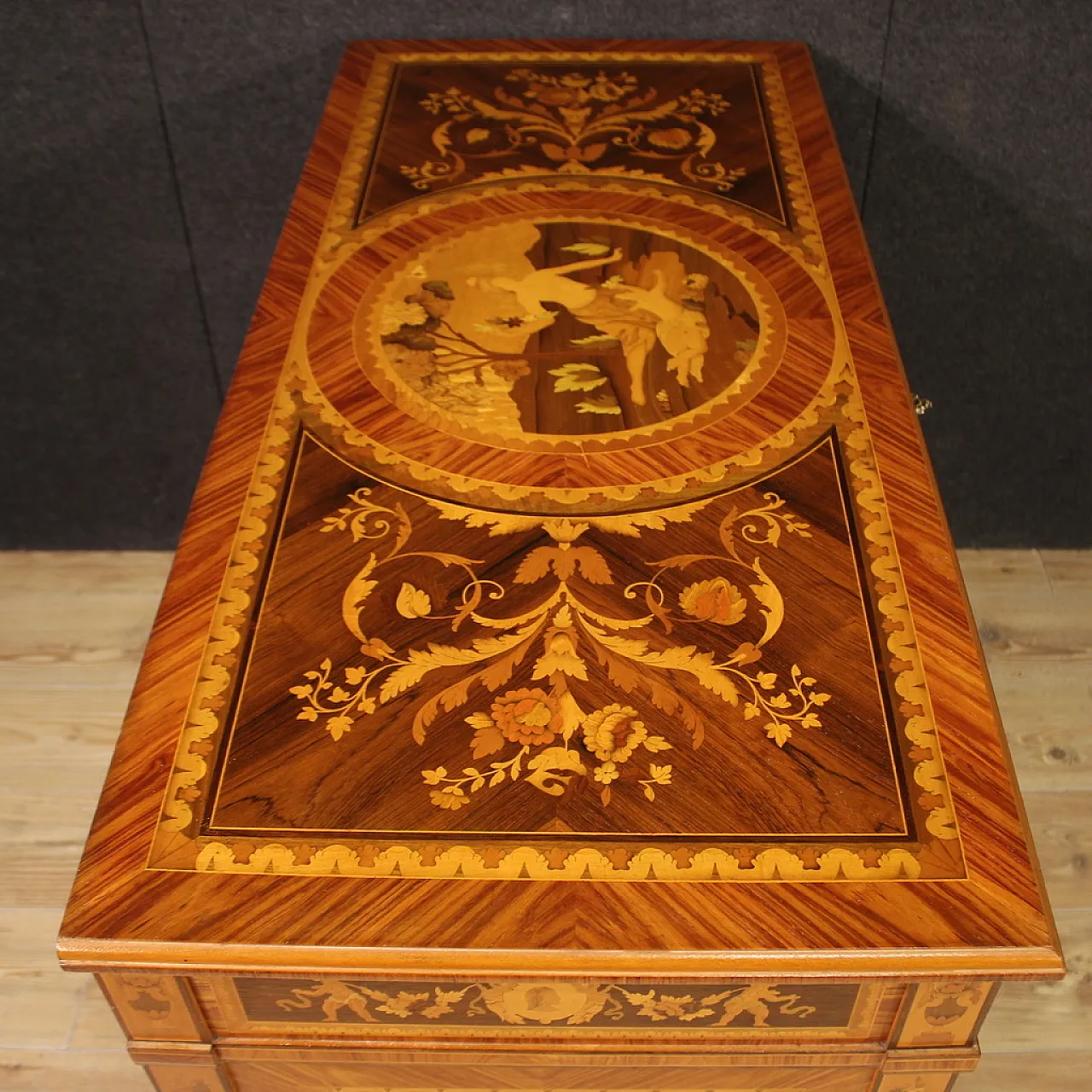 Louis XVI style inlay chest of drawers, 20th century 12