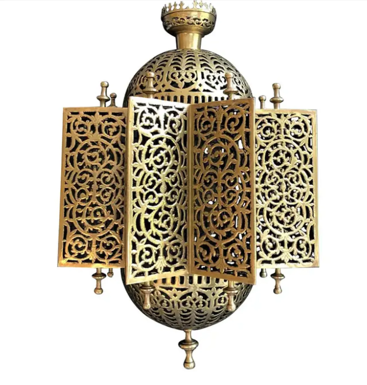 Oriental brass lantern, late 19th century 1