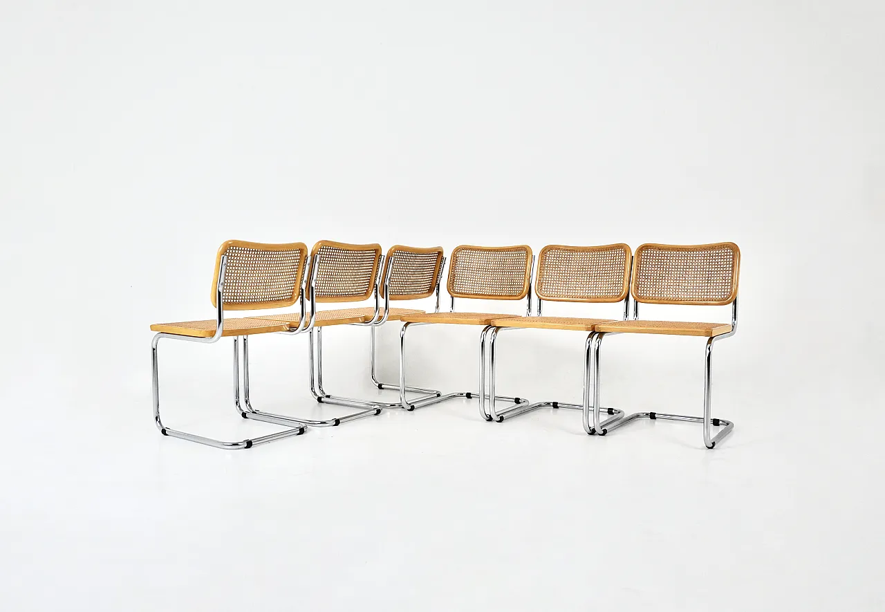 Dining Chairs Style B32 by Marcel Breuer, set of 6 1