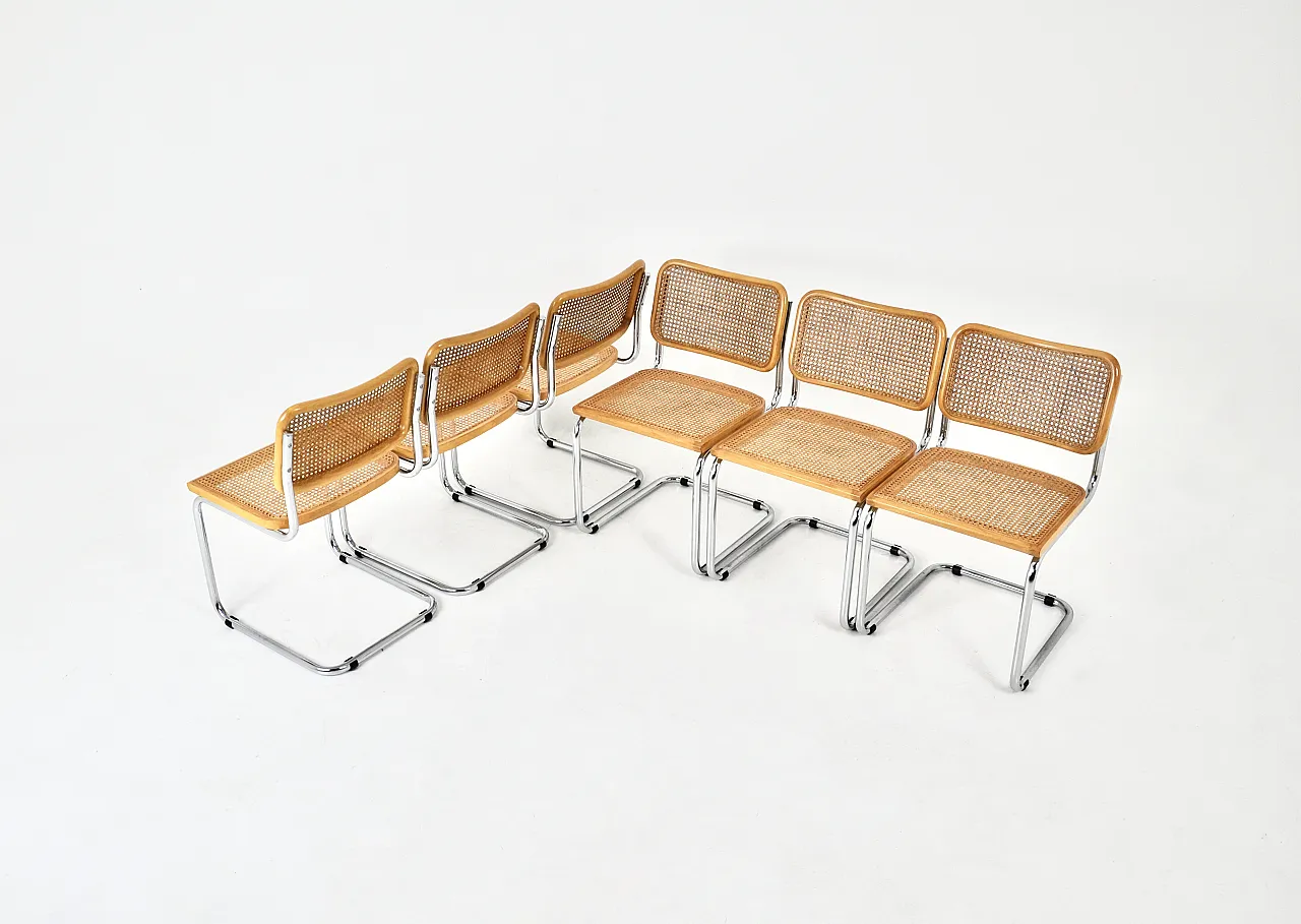 Dining Chairs Style B32 by Marcel Breuer, set of 6 2