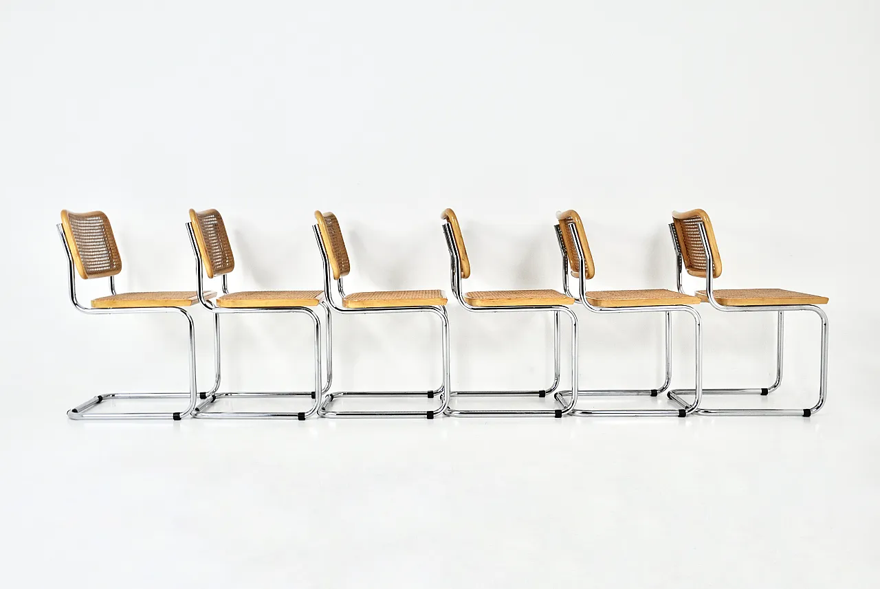 Dining Chairs Style B32 by Marcel Breuer, set of 6 4