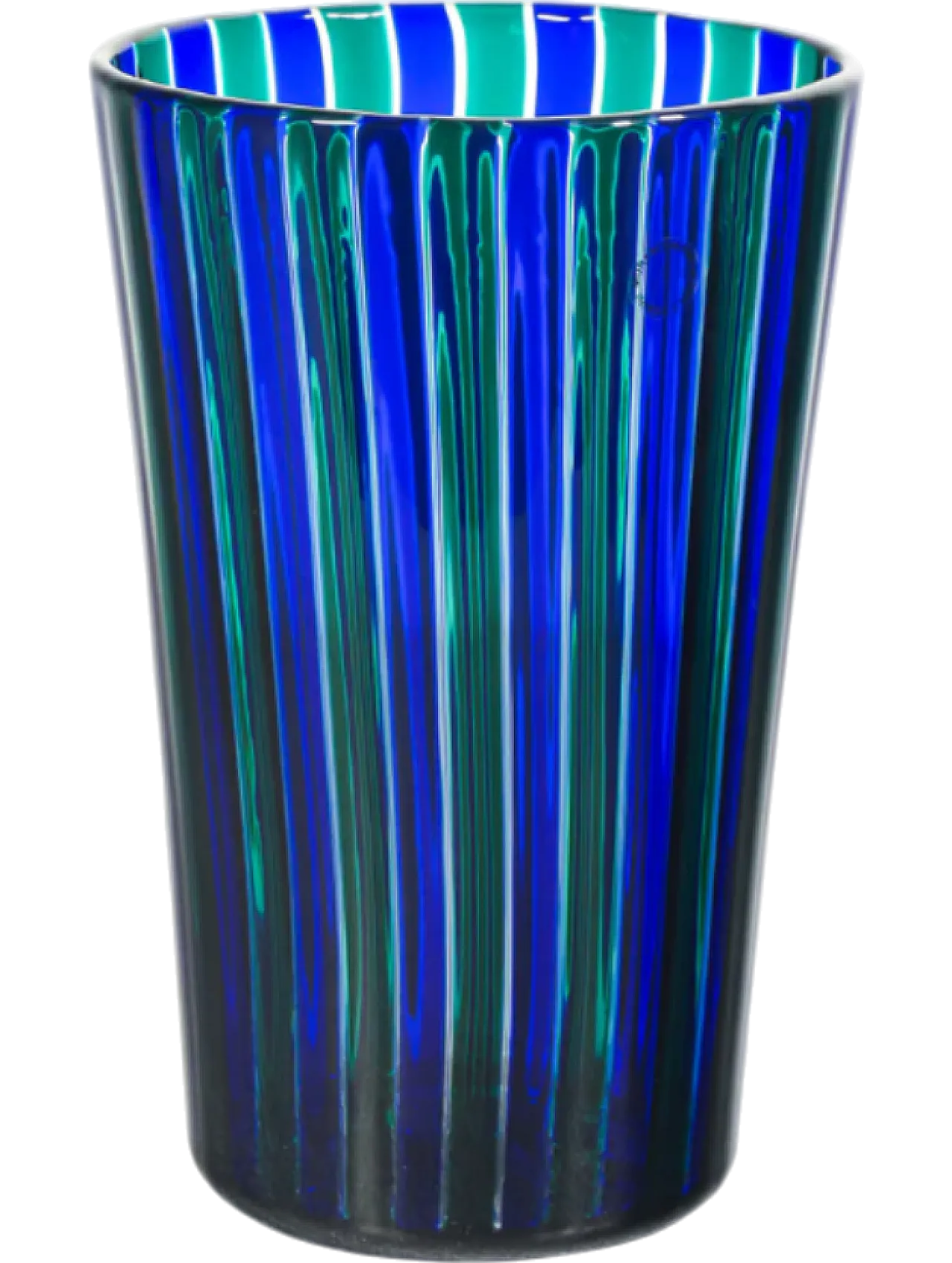 Murano blown glass reed vase by Gio Ponti for Venini, 2000s 8