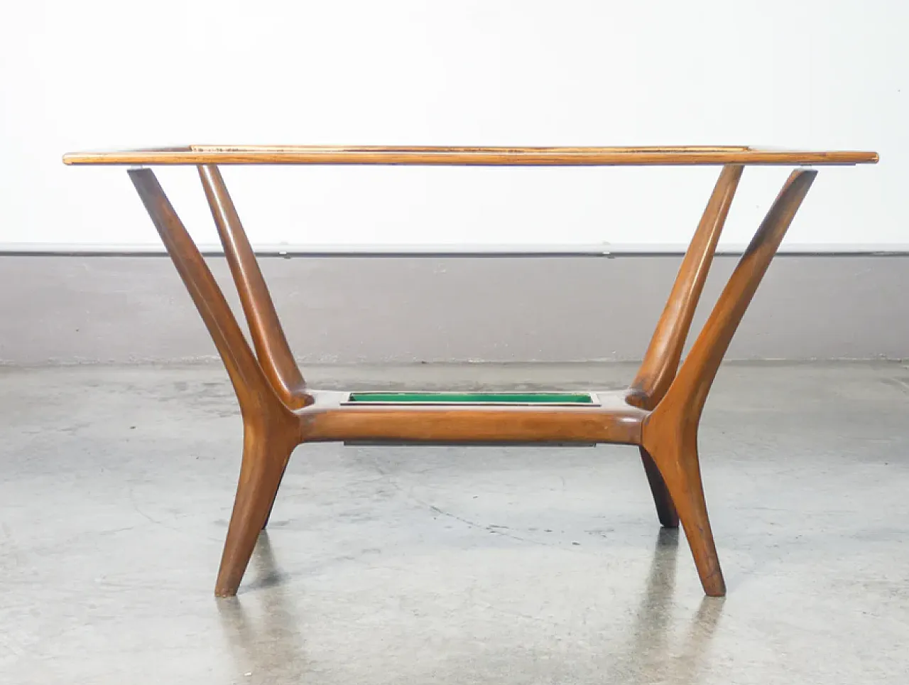 Wood and glass coffee table, 1940s 5