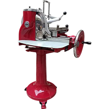 Berkel Mod 115 flywheel slicer with pedestal, 1950s