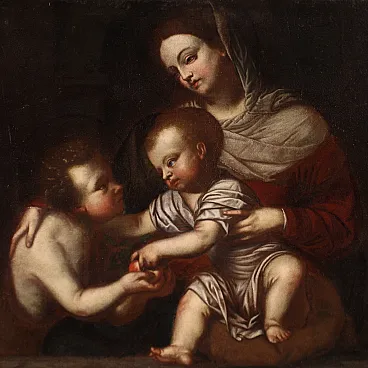 From il Moretto, Madonna and Child with Saint John, 17th century