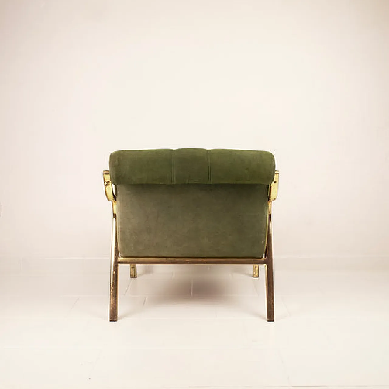 Green suede armchair by Vittorio Gregotti, 1960s 4