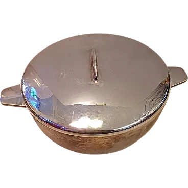 Italian nickel silver bowl by Gio Ponti for Fratelli Calderoni, 1950s