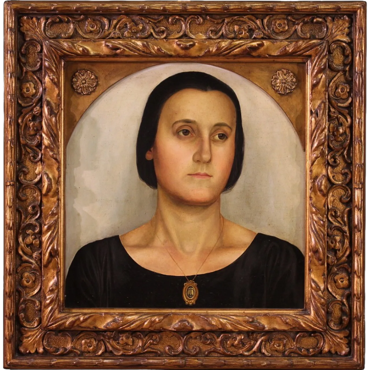 Aladár Kacziány, Portrait of a woman, signed  and dated, 1923 17