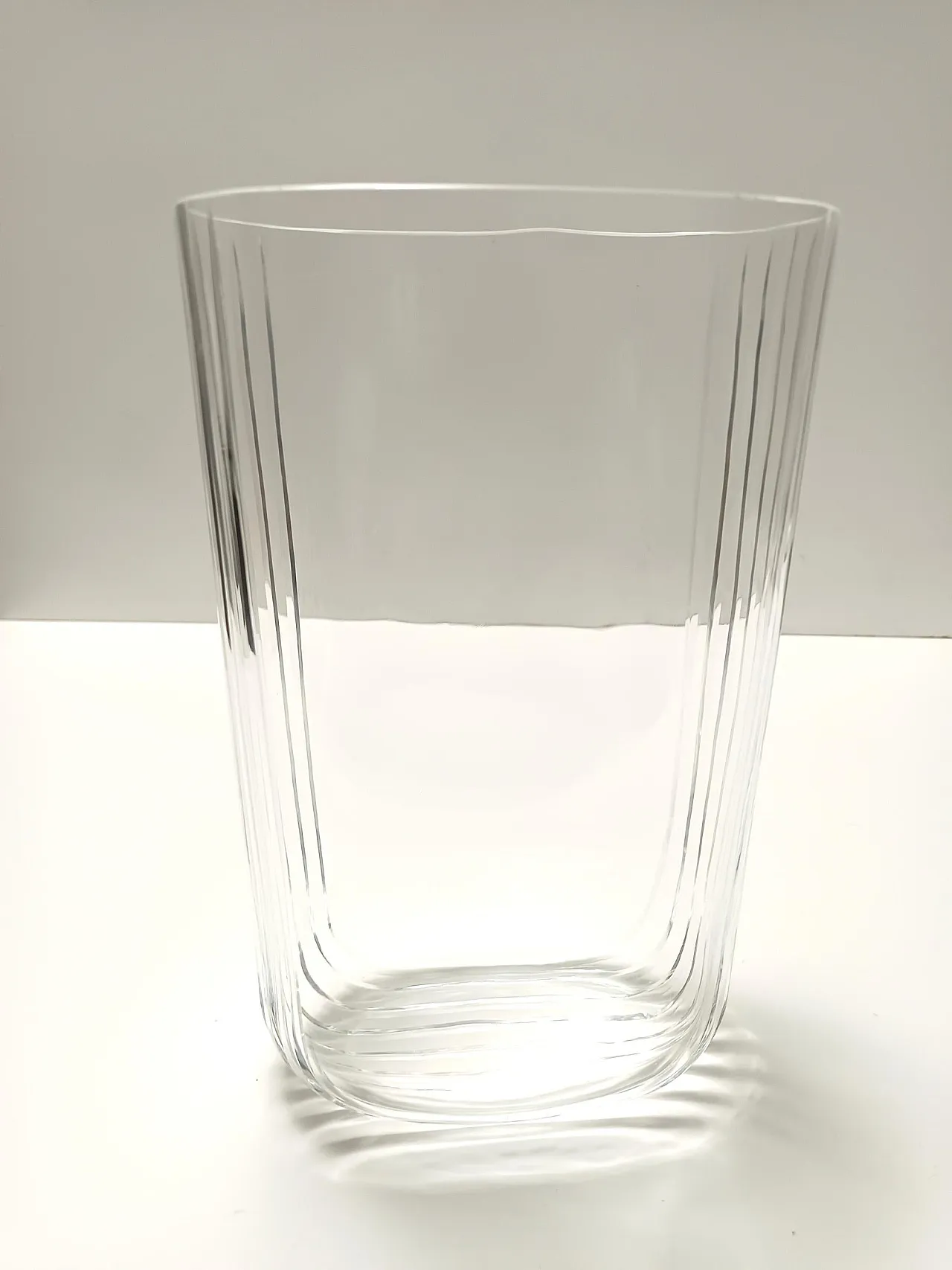 Rectangular Transparent Murano Glass Vase by Carlo Moretti, Signed, Italy 1990s 4