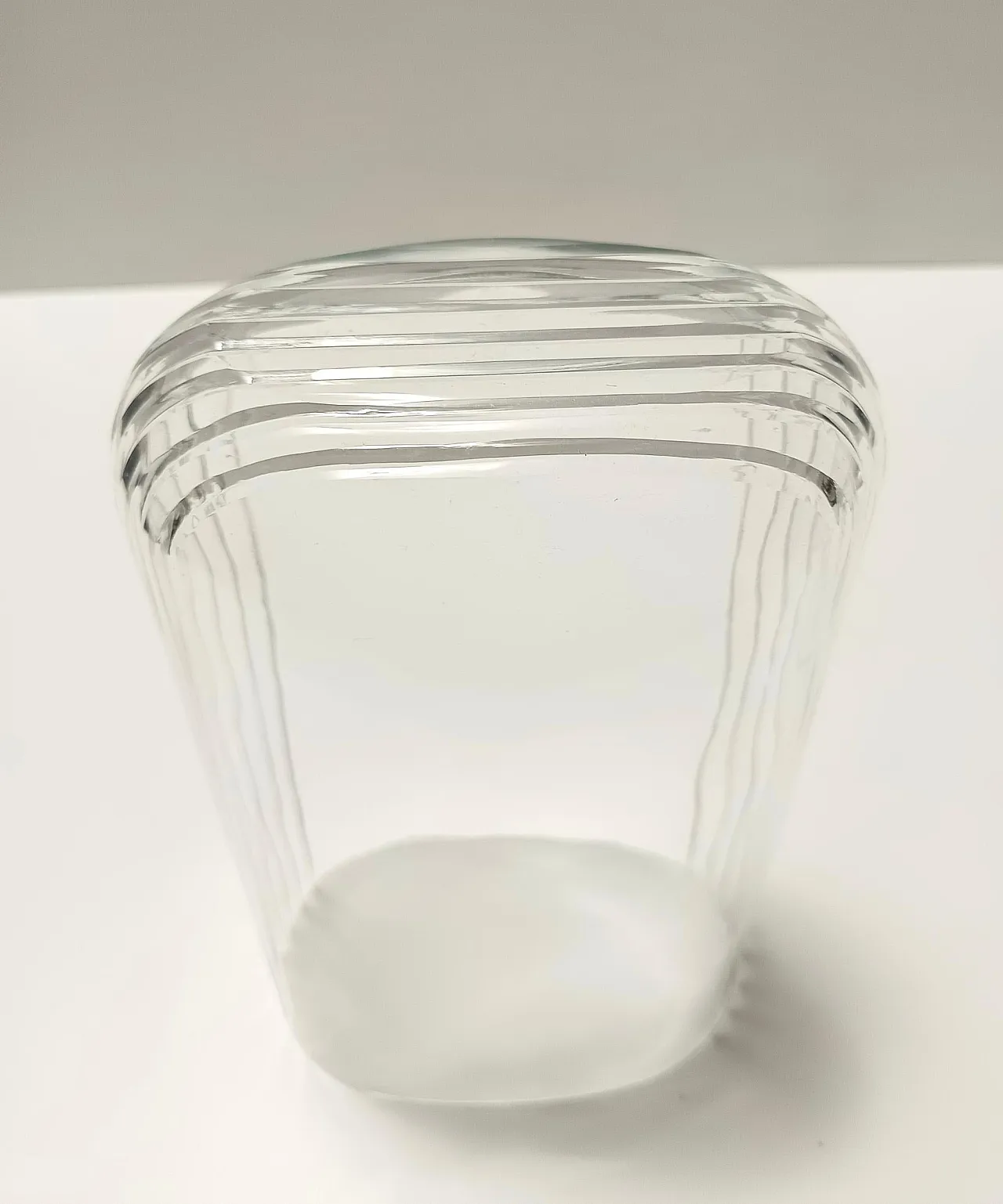 Rectangular Transparent Murano Glass Vase by Carlo Moretti, Signed, Italy 1990s 7