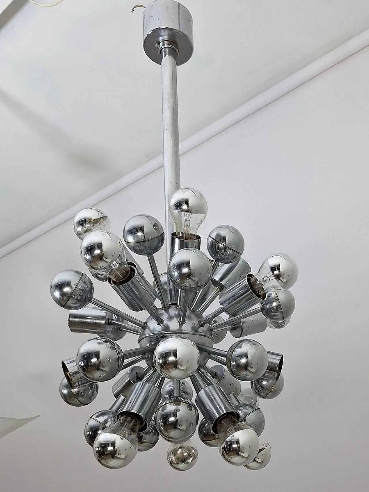 Sputnik lamp in vhrome-plated steel, 1970s 1