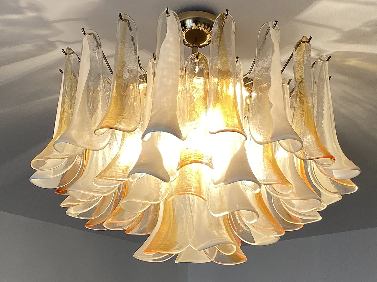 Chandelier with Murano glass petals produced by La Murrina, 80s 4