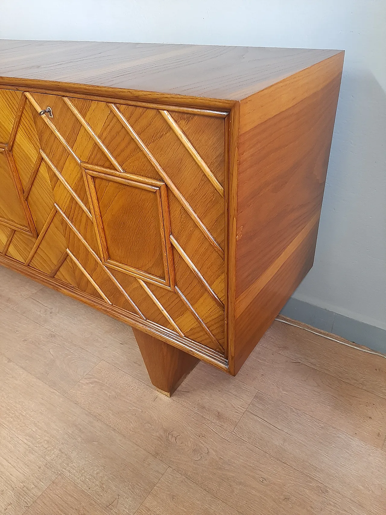 Art deco sideboardin blocnde oak, 1940s 3