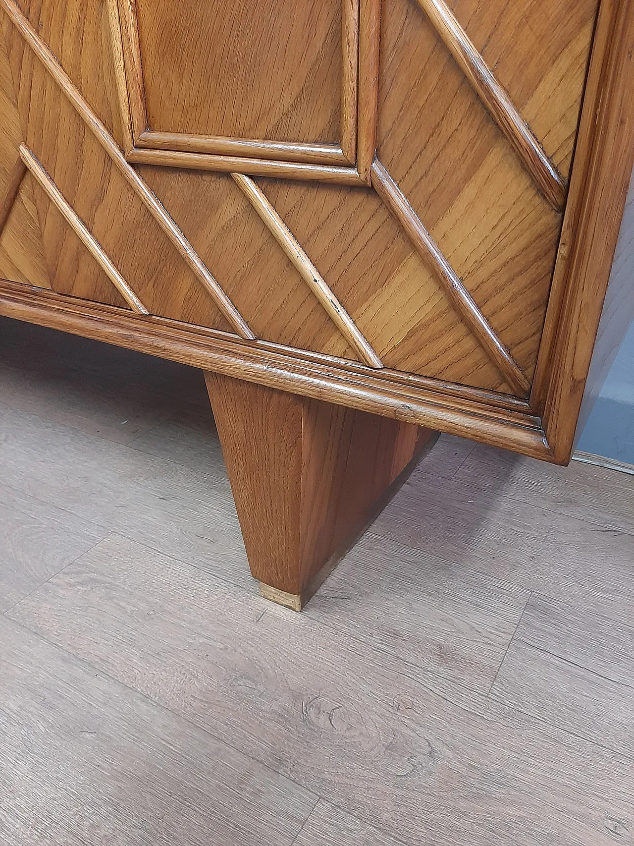 Art deco sideboardin blocnde oak, 1940s 5