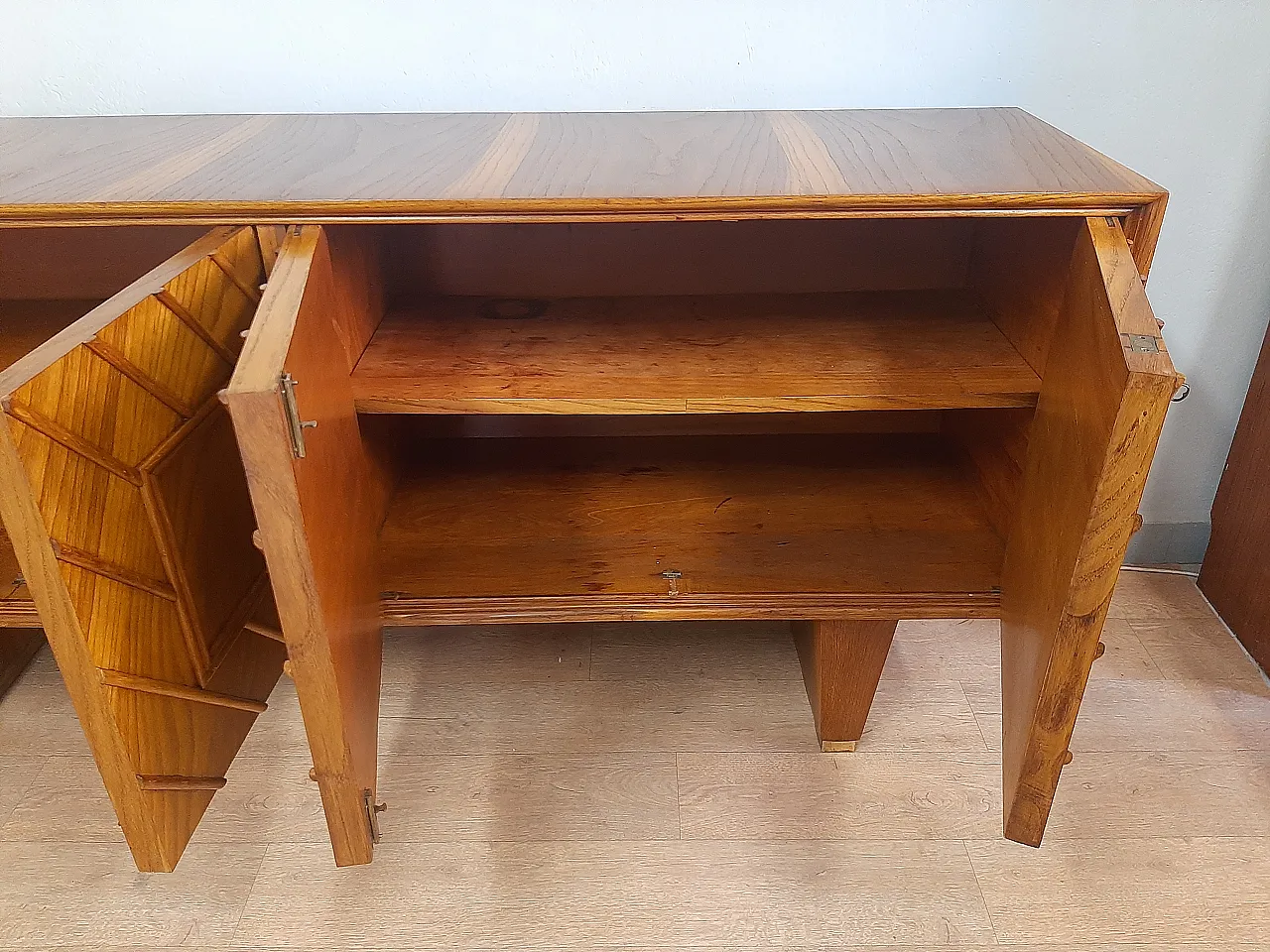 Art deco sideboardin blocnde oak, 1940s 9