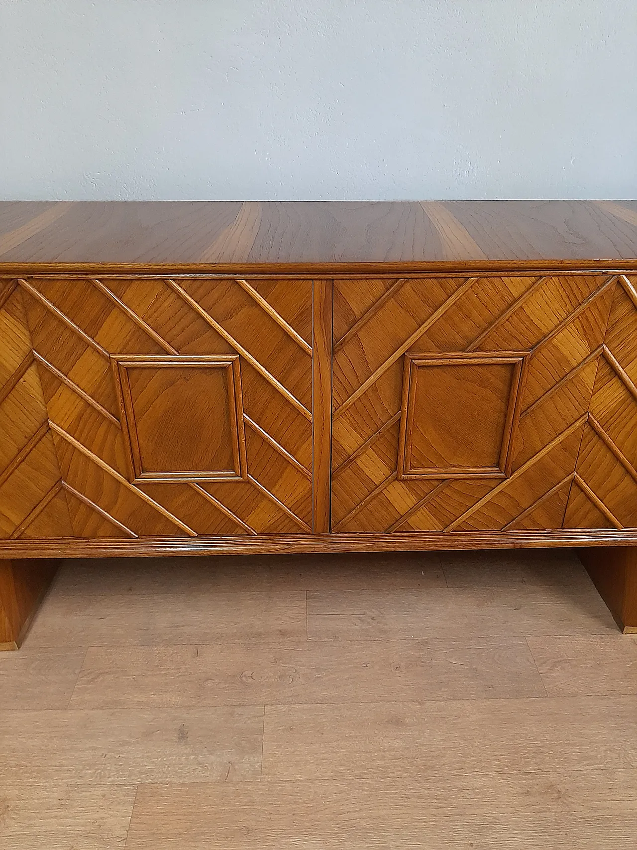 Art deco sideboardin blocnde oak, 1940s 12