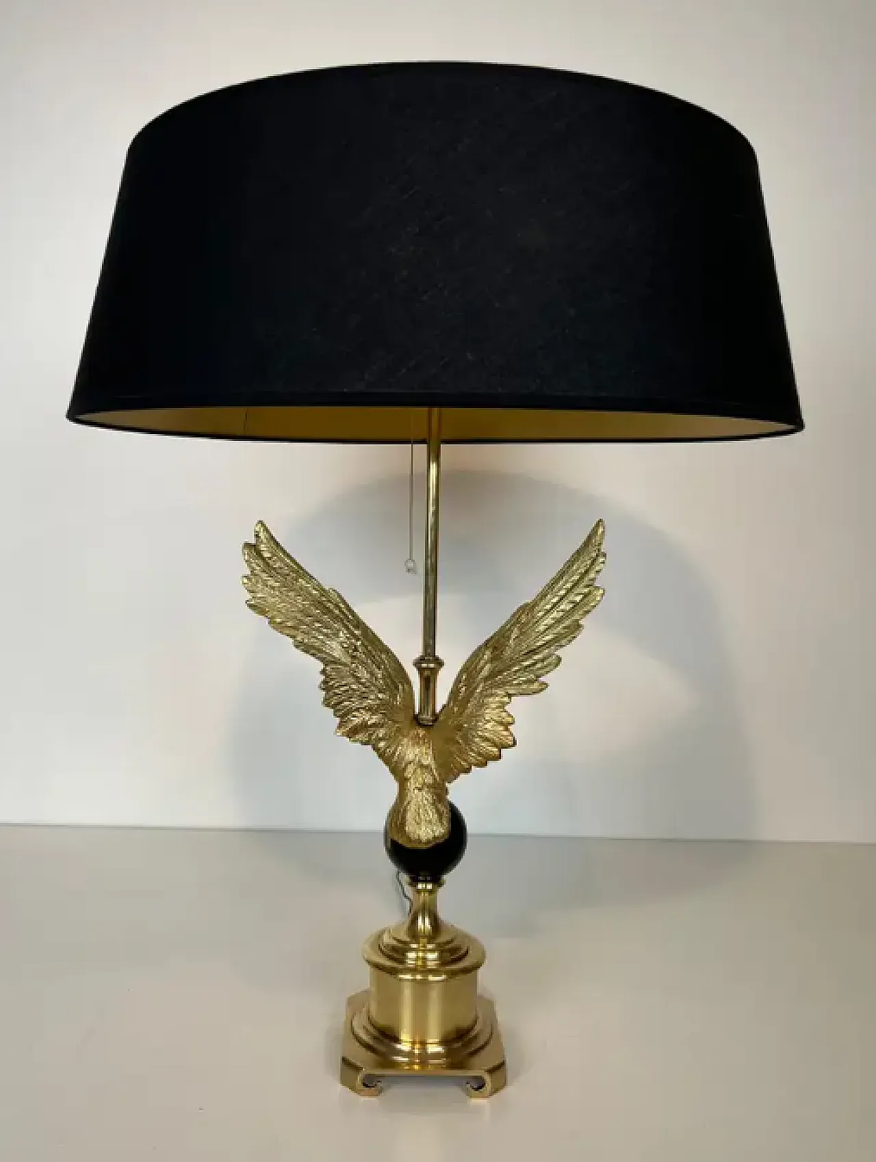 Royal eagle bronze table lamp in the style of Maison Charles, 1970s 3