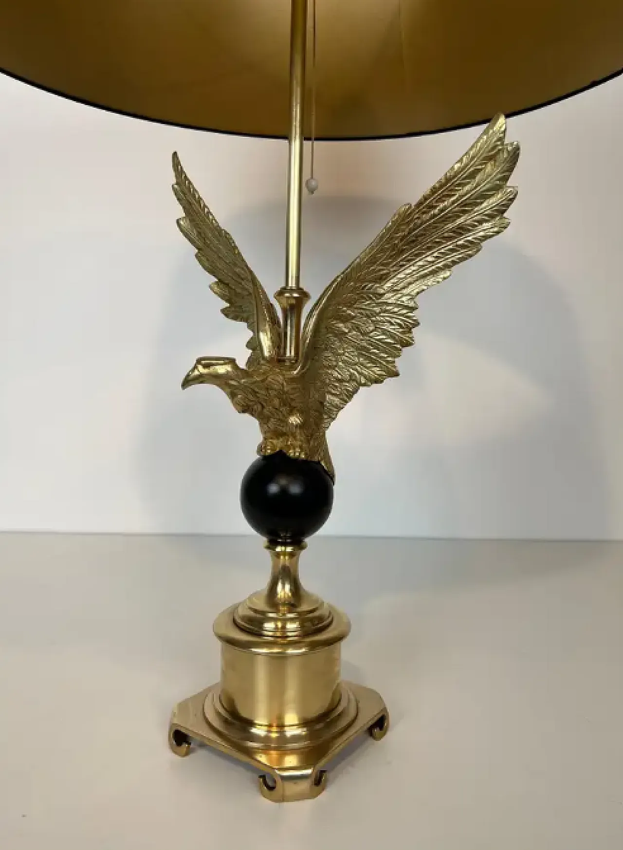 Royal eagle bronze table lamp in the style of Maison Charles, 1970s 4