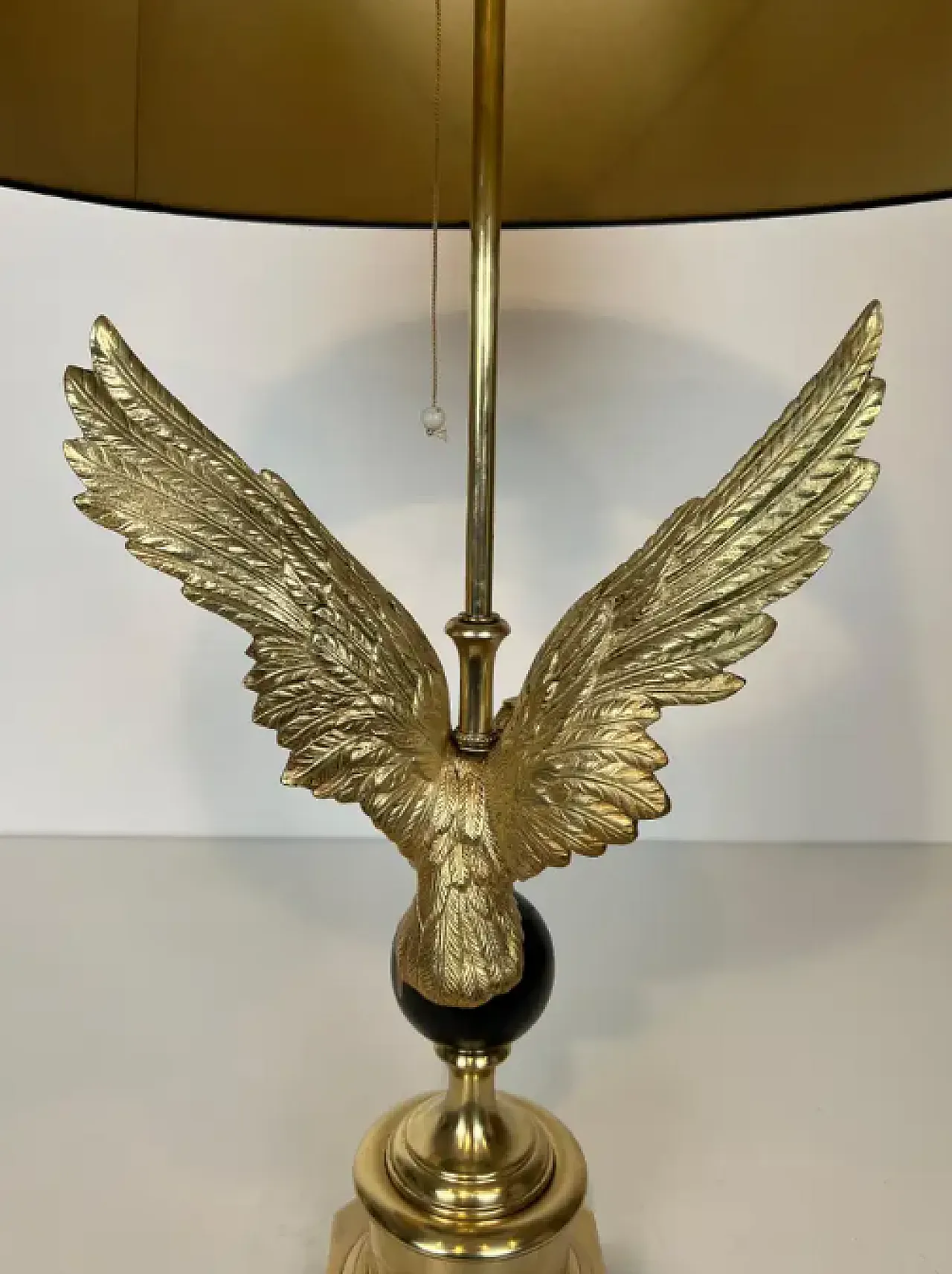 Royal eagle bronze table lamp in the style of Maison Charles, 1970s 6